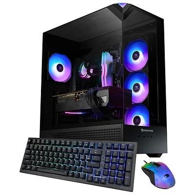 Ordinateur de jeu Slate 9 d'iBUYPOWER - Blanc (Core i9-14900KF d'Intel/RAM 32 Go/SSD 2 To/RTX 5070 12 Go/Windows 11)
