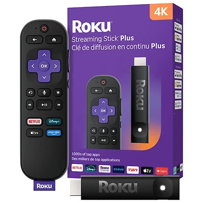 Roku Streaming Stick Plus 4K Media Streamer with Remote