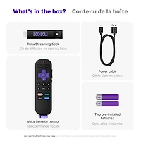 Lecteur multimédia de diffusion en continu Streaming Stick 2025 HD de Roku avec télécommande vocale