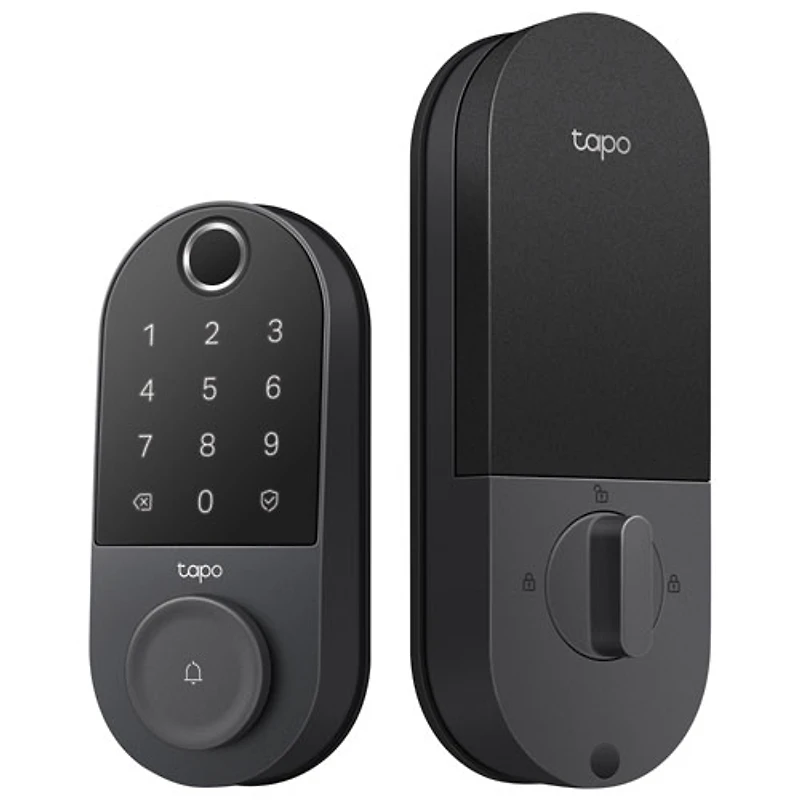 Serrure intelligente Wi-Fi à pêne dormant avec pavé numérique Tapo de TP-Link - Noir