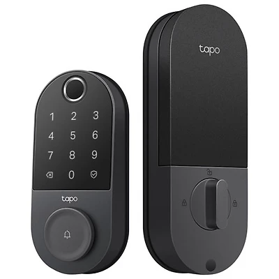 Serrure intelligente Wi-Fi à pêne dormant avec pavé numérique Tapo de TP-Link - Noir