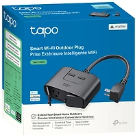 Prise intelligente Wi-Fi extérieure à 2 prises Tapo de TP-Link - Noir