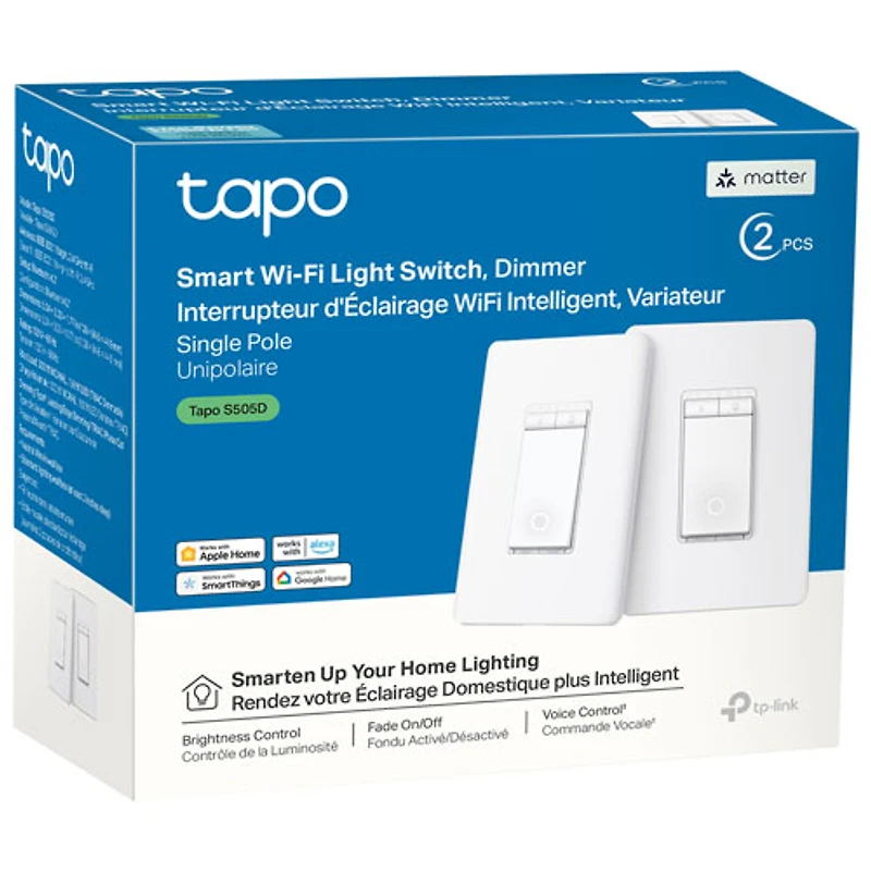 Gradateur intelligent Wi-Fi Tapo de TP-Link - Paquet de 2