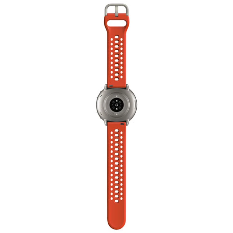 Montre intelligente Active 2 de 44 mm d'Amazfit avec moniteur de fréquence cardiaque - Rouge