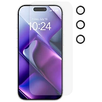 Insignia Glass Screen Protector with Camera Lens Protectors for iPhone 17 Pro - 3 Pack - Only at Best Buy