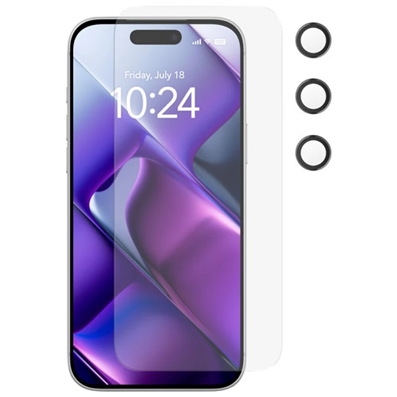 Insignia Glass Screen Protector with Camera Lens Protectors for iPhone 17 Pro Max - 3 Pack - Only at Best Buy