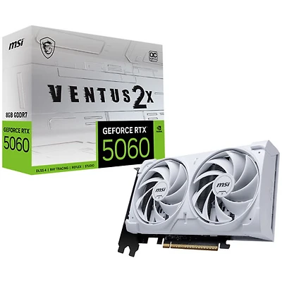 Carte graphique GeForce RTX 5060 Ventus 2X OC GDDR7 de 8 Go de MSI