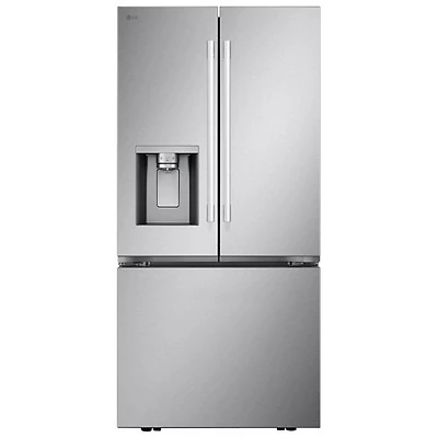 Réfrigérateur à deux portes 24,5 pi³ 33 po avec distributeur d'eau et de glaçons de LG (LF25H6330S) - Inox