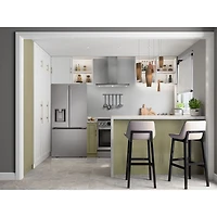 Réfrigérateur à deux portes 24,5 pi³ 33 po avec distributeur d'eau et de glaçons de LG (LF25H6330S) - Inox
