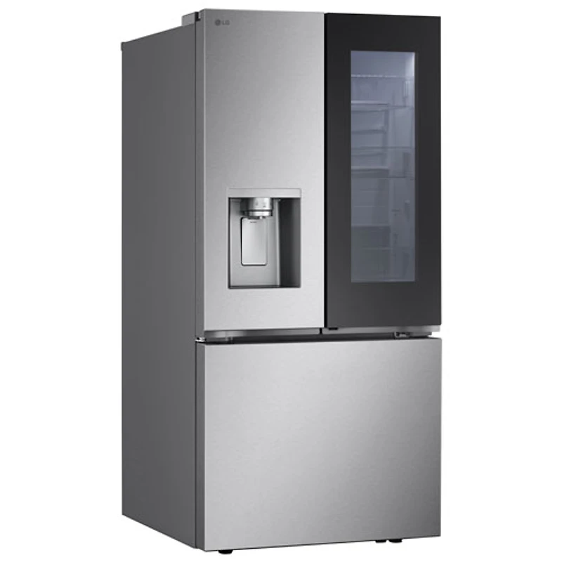 Réfrigérateur à deux portes 24,5 pi³ 33 po avec distributeur d'eau et de glaçons de LG (LF25S6560S) - Inox