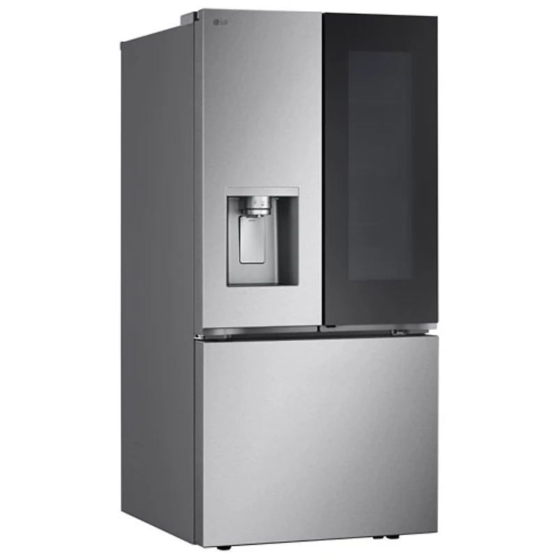 Réfrigérateur à deux portes 24,5 pi³ 33 po avec distributeur d'eau et de glaçons de LG (LF25S6560S) - Inox