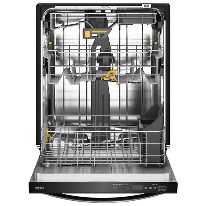 Whirlpool 24" 39dB Built-In Dishwasher w/ Stainless Steel Tub & Third Rack (WDTS8024SV) - Black Stainless