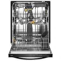 Whirlpool 24" 39dB Built-In Dishwasher w/ Stainless Steel Tub & Third Rack (WDTS8024SV) - Black Stainless