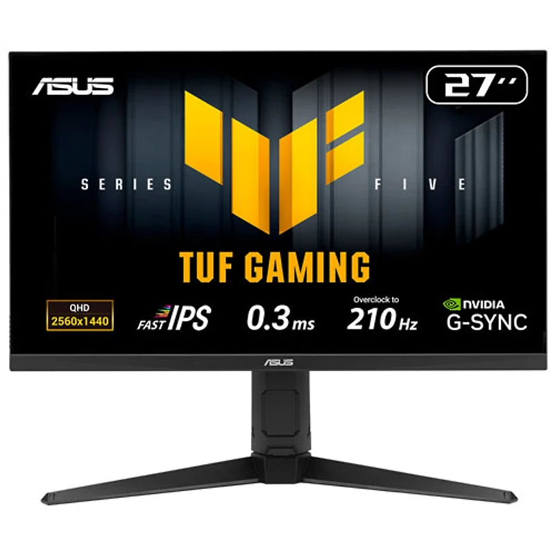 Moniteur de jeu DEL FreeSync IPS QHD 200 Hz 0,3 ms GÀG 27 po TUF d'ASUS (VG27AQL5A)