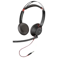 HP Poly Blackwire 5200 On-Ear Noise Cancelling Headset - Black