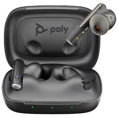 Écouteurs boutons 100 % sans fil à suppression du bruit Poly de HP - Noir carbone