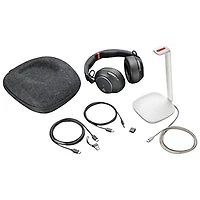 Casque d'écoute Bluetooth à suppression du bruit supra-auriculaire Poly Voyager Surround 85 UC de HP - Noir