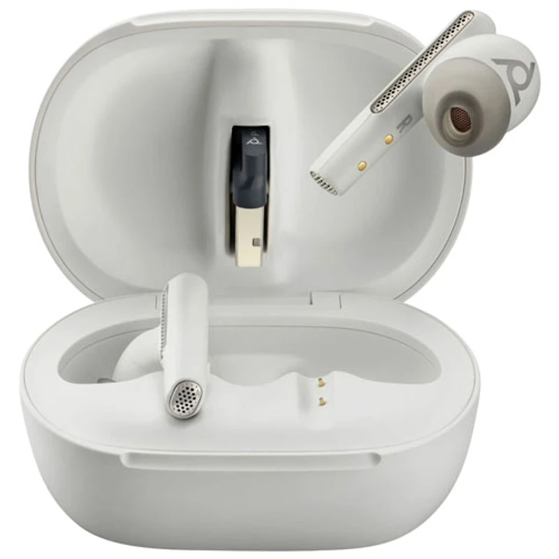 HP Poly In-Ear Noise Cancelling True Wireless Earbuds - White Sand