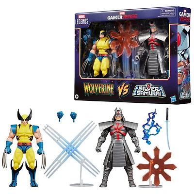 Marvel Legends Series de Hasbro - Figurines d'action Gamerverse Wolverine contre Samouraï d'argent de Marvel