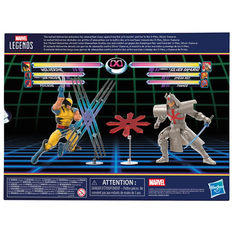 Marvel Legends Series de Hasbro - Figurines d'action Gamerverse Wolverine contre Samouraï d'argent de Marvel