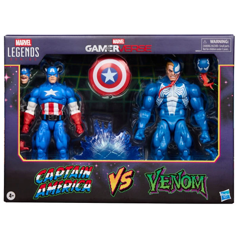 Hasbro Marvel Legends Series - Figurine d'action Gamerverse Capitaine America contre Venom