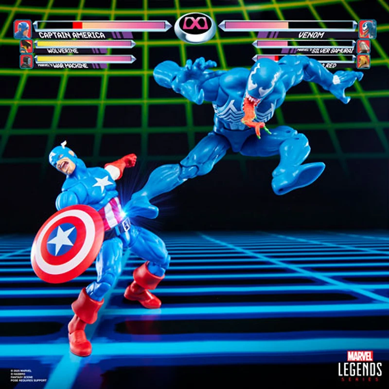 Hasbro Marvel Legends Series - Figurine d'action Gamerverse Capitaine America contre Venom