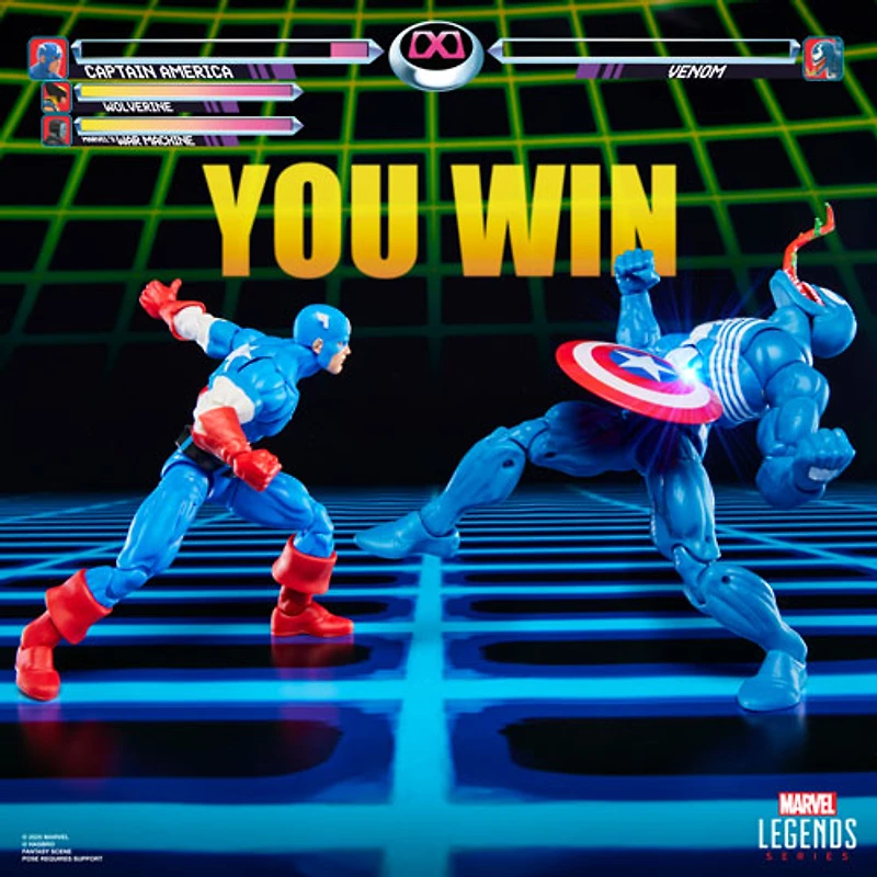 Hasbro Marvel Legends Series - Figurine d'action Gamerverse Capitaine America contre Venom