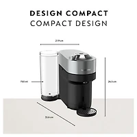 Nespresso Vertuo Pop+ Deluxe Coffee & Espresso Machine by Breville - Titan