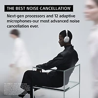 Sony WH-1000XM6 Over-Ear Noise Cancelling Bluetooth Headphones - Black