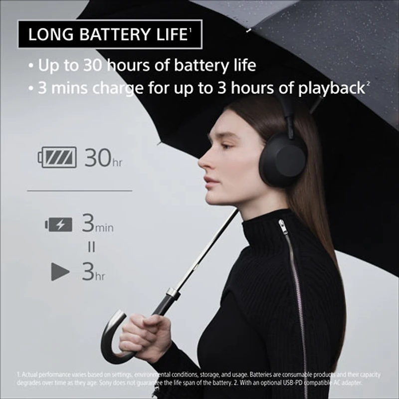 Sony WH-1000XM6 Over-Ear Noise Cancelling Bluetooth Headphones - Black