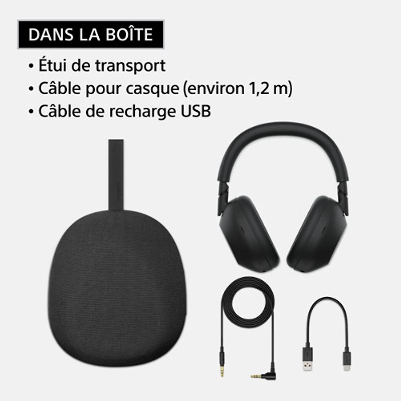 Sony WH-1000XM6 Over-Ear Noise Cancelling Bluetooth Headphones - Black