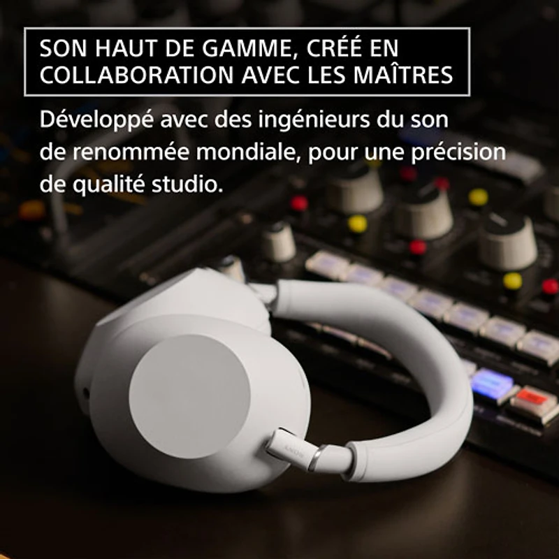 Casque d'écoute Bluetooth à suppression du bruit WH-1000XM6 de Sony - Argenté