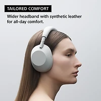 Casque d'écoute Bluetooth à suppression du bruit WH-1000XM6 de Sony - Argenté