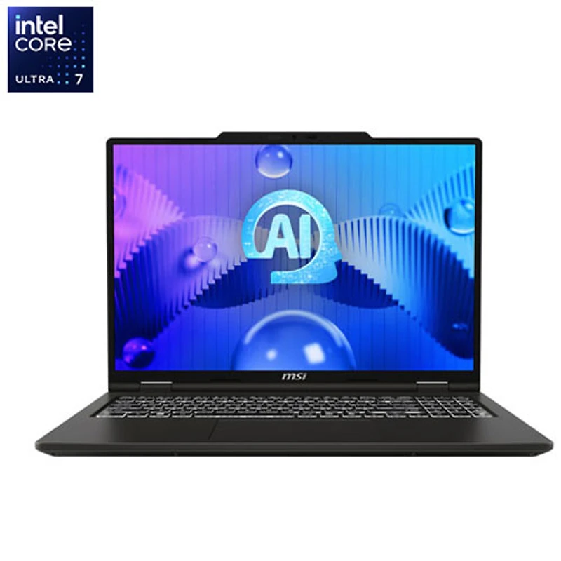 Portable Venture 16 AI de 16 po de MSI - Gris (Core Ultra 7 - 155H d'Intel/RAM 16 Go/SSD 1 To/Windows 11)