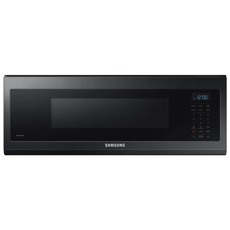 Four à micro-ondes à hotte intégrée de Samsung - 1,1 pi³ - Acier inoxydable noir