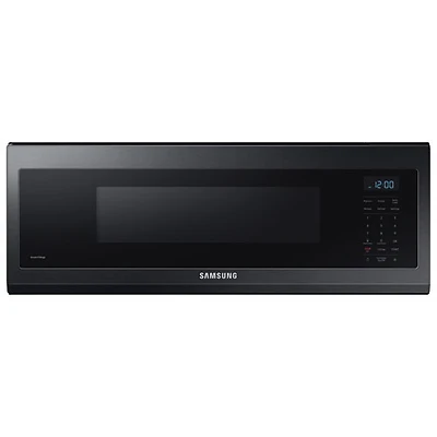 Four à micro-ondes à hotte intégrée de Samsung - 1,1 pi³ - Acier inoxydable noir