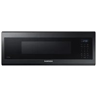 Four à micro-ondes à hotte intégrée de Samsung - 1,1 pi³ - Acier inoxydable noir