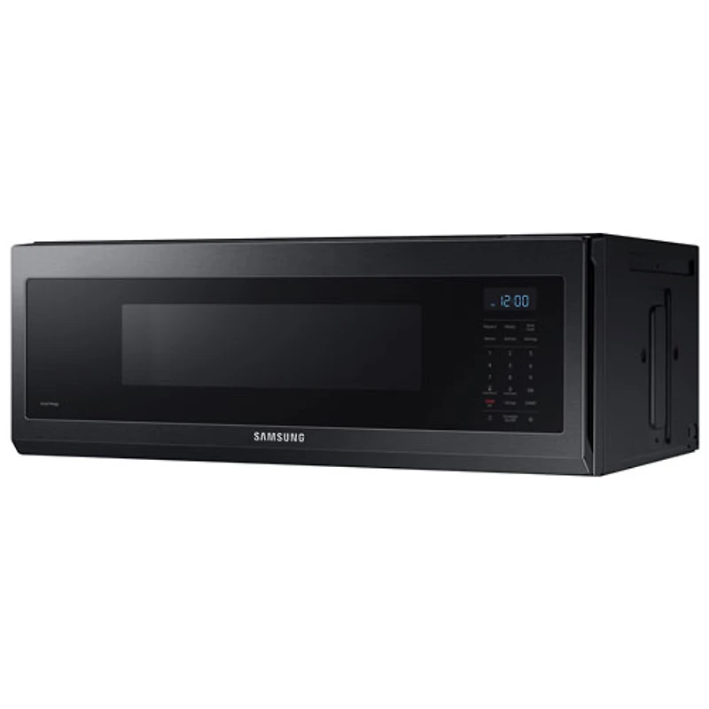 Four à micro-ondes à hotte intégrée de Samsung - 1,1 pi³ - Acier inoxydable noir