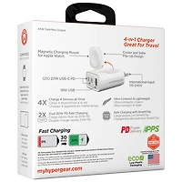 HyperGear SpeedBoost 43W 3-Port USB-C/USB-A/Apple Watch Wall Charger - White