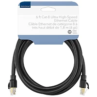 Câble Ethernet Cat8 de 1,8 m (6 pi) d'Insignia - Noir - Exclusivité de Best Buy