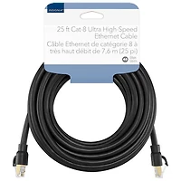 Insignia 7.6m (25 ft.) Cat8 Ethernet Cable - Black - Only at Best Buy