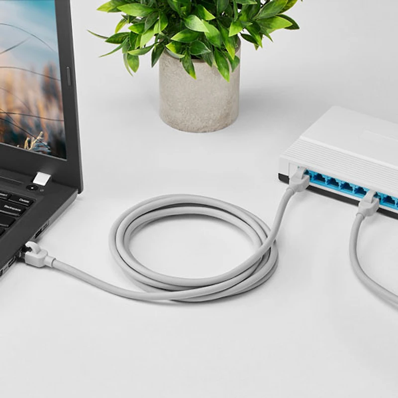 Câble Ethernet Cat 6A de 2,4 m (8 pi) d'Insignia - Gris - Exclusivité de Best Buy