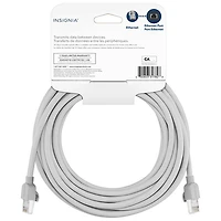 Câble Ethernet Cat 6A de 7,6 m (25 pi) d'Insignia - Gris - Exclusivité de Best Buy