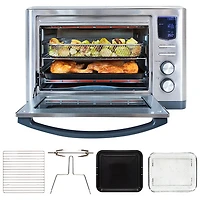 Kenmore Digital Air Fry Convection Toaster Oven with Rotisserie - 0.83 Cu. Ft./23.6L - Stainless Steel