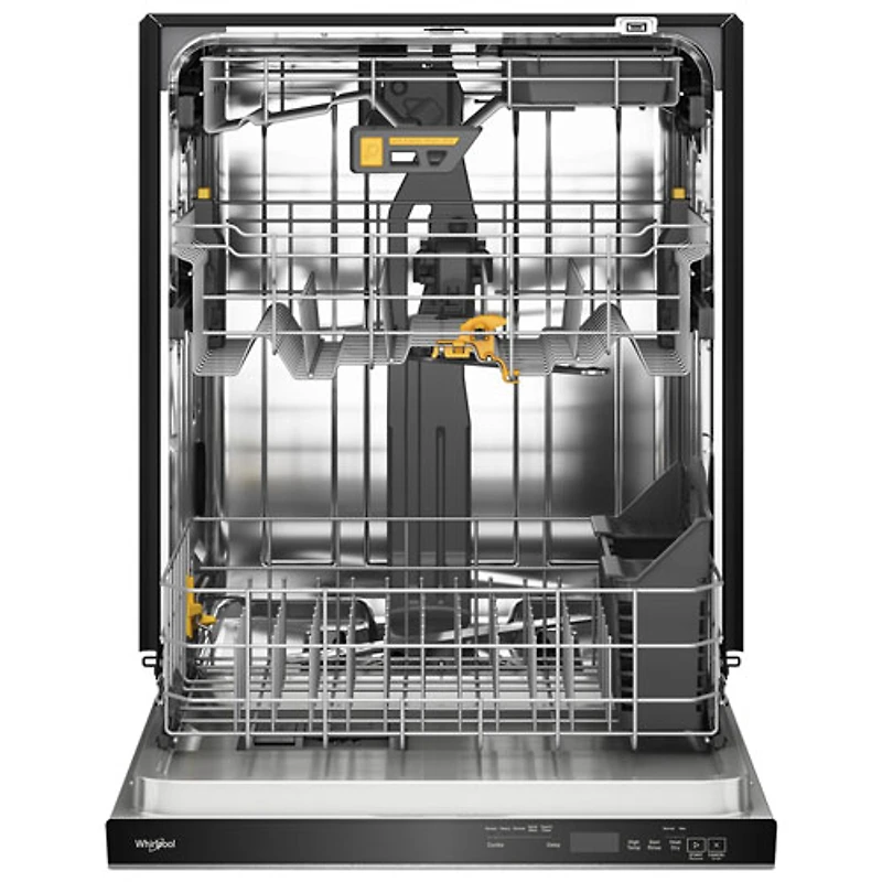 Lave-vaisselle encastrable 24 po 47 dB avec cuve en inox et troisième panier de Whirlpool (WDPS8024SZ) - Acier inoxydable résistant aux traces de doigts