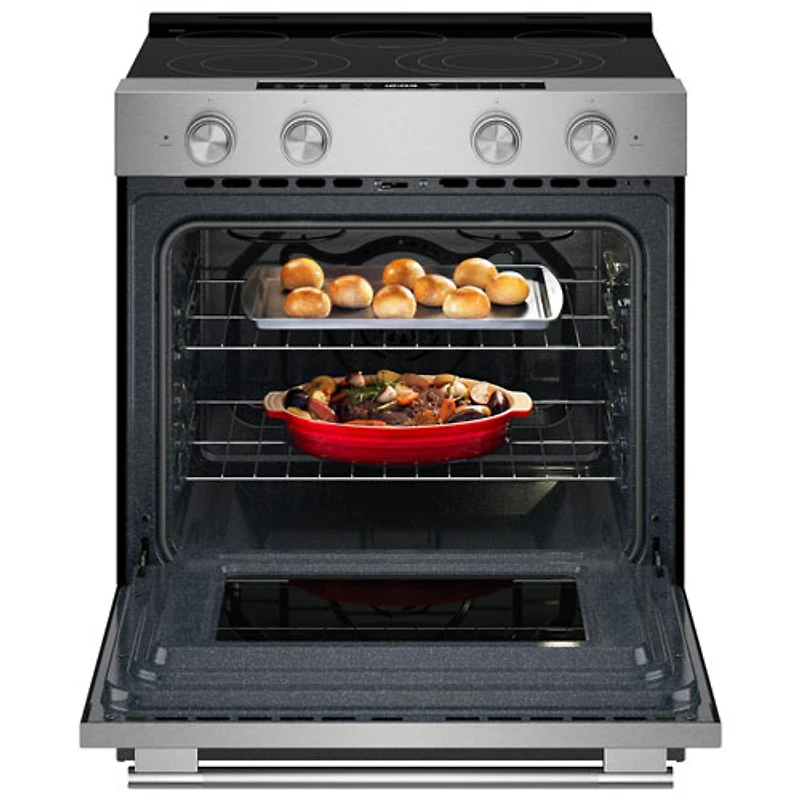 Cuisinière électrique encastrable avec ventilateur à convection et friture à air chaud 5,3 pi³ 30 po de KitchenAid (YKSES330SPS) - Fini en acier inoxydable PrintShield