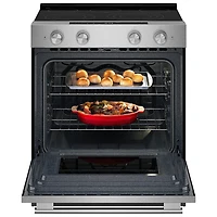 Cuisinière électrique encastrable avec ventilateur à convection et friture à air chaud 5,3 pi³ 30 po de KitchenAid (YKSES330SPS) - Fini en acier inoxydable PrintShield