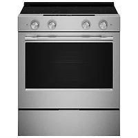 KitchenAid 30" 5.3 Cu Ft True Convection Slide-In Electric Air Fry Range (YKSES530SPS) -Fingerprint Resistant Stainless