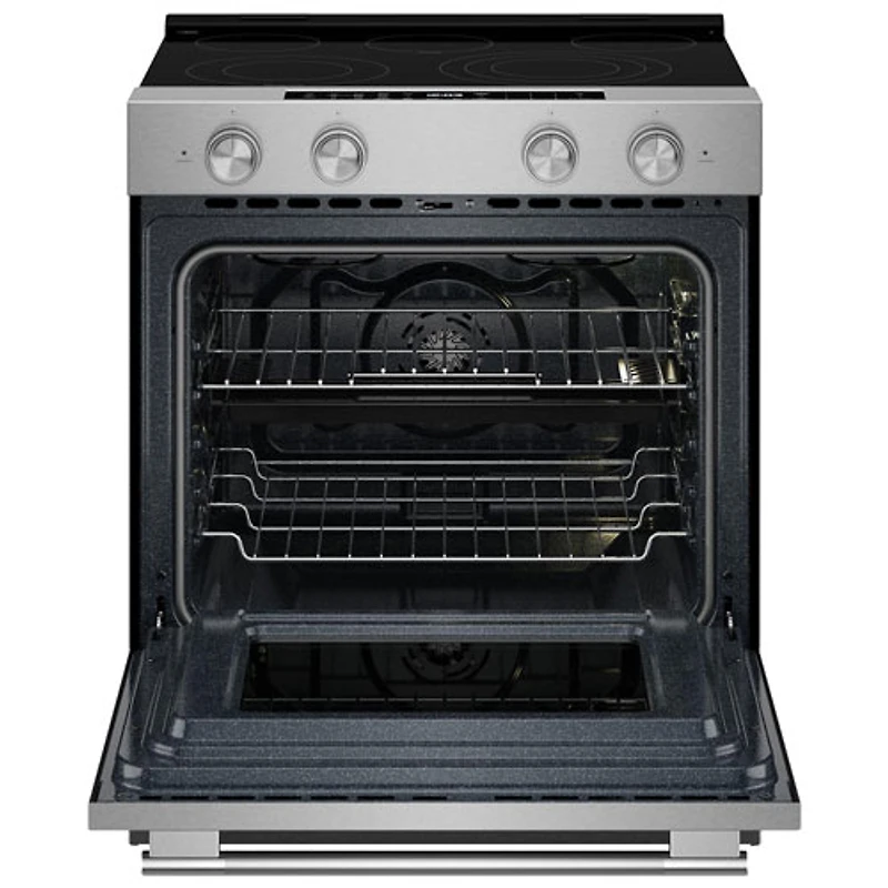 KitchenAid 30" 5.3 Cu Ft True Convection Slide-In Electric Air Fry Range (YKSES530SPS) -Fingerprint Resistant Stainless