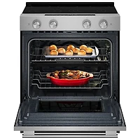 KitchenAid 30" 5.3 Cu Ft True Convection Slide-In Electric Air Fry Range (YKSES530SPS) -Fingerprint Resistant Stainless